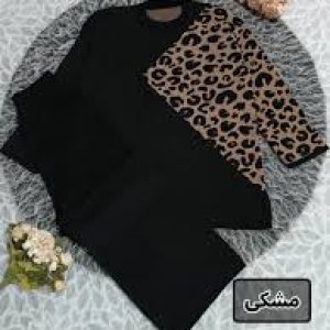 بلوز و شلوار زنانه بافت ست دو تیکه دارای رنگ بندی 40453