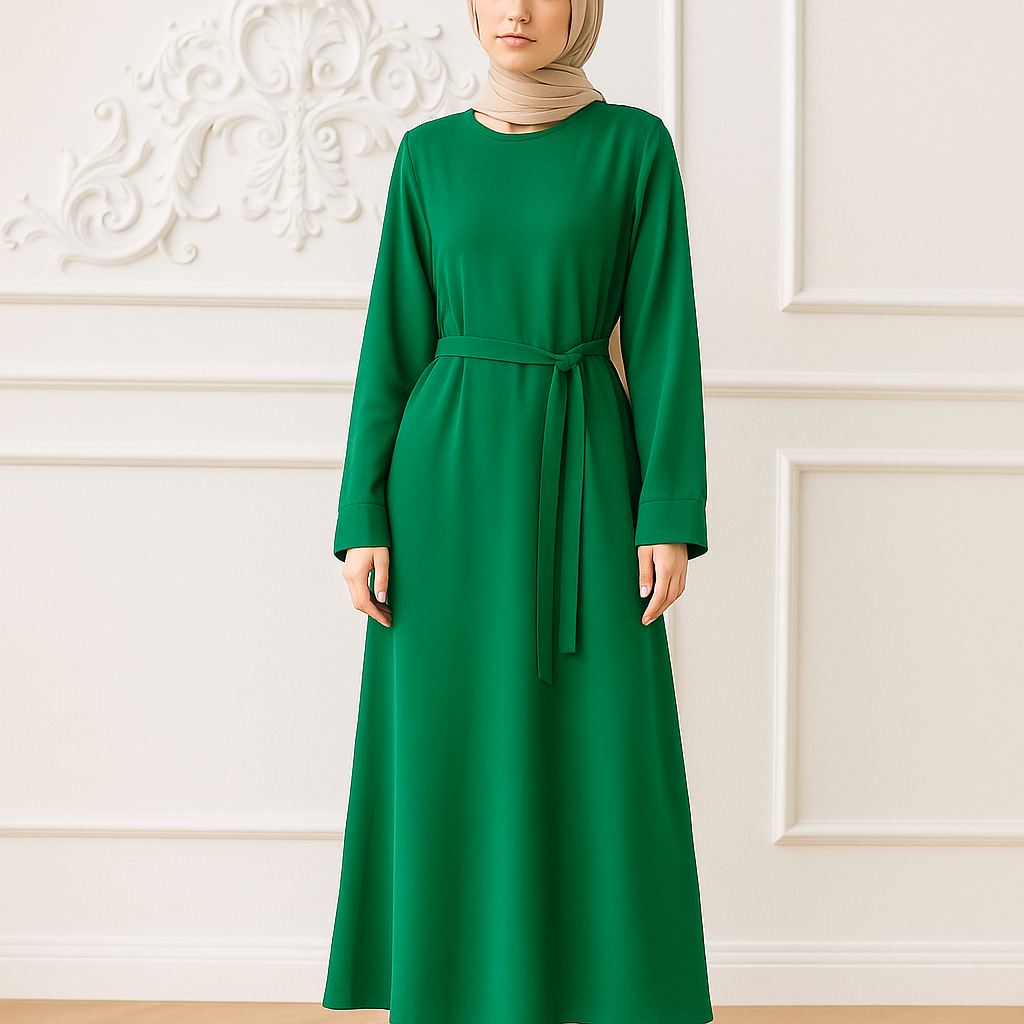 پیراهن ساحلی زنانه ابروبادی رنگ سبز مدل رویا tr409581