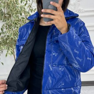 کاپشن کوتاه دخترانه آبی 40484